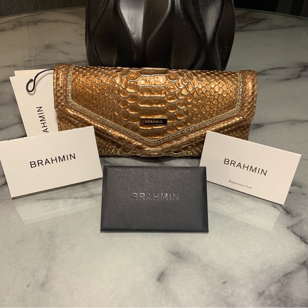 BRAHMIN Veronica - Honey Brown Sandalwood - NWT